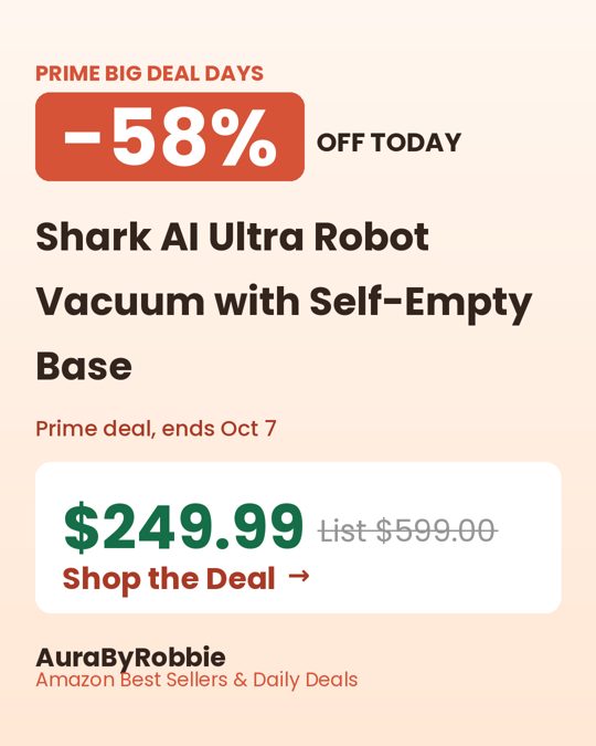 Shark AI Ultra Robot Vacuum, $249.99, 58% off the $599.00 list price