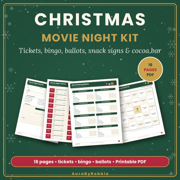 Christmas Movie Night Printable Kit