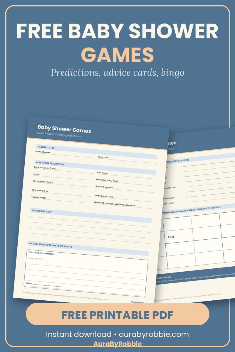 Free baby shower games