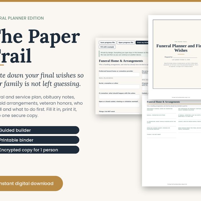 Free emergency binder tool