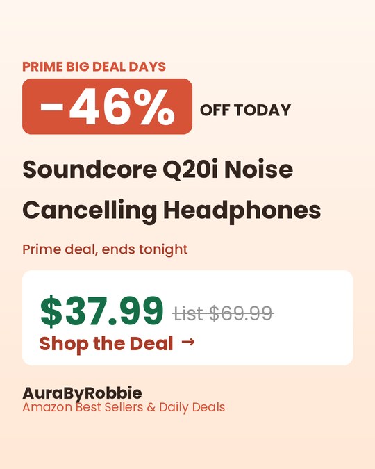 Soundcore Q20i Noise Cancelling Headphones, $37.99, 46% off the $69.99 list price