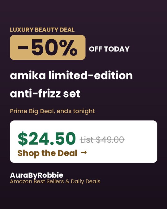 amika limited-edition anti-frizz set (The Shield + Smooth Over Mask), $24.50, 50% off the $49.00 list price
