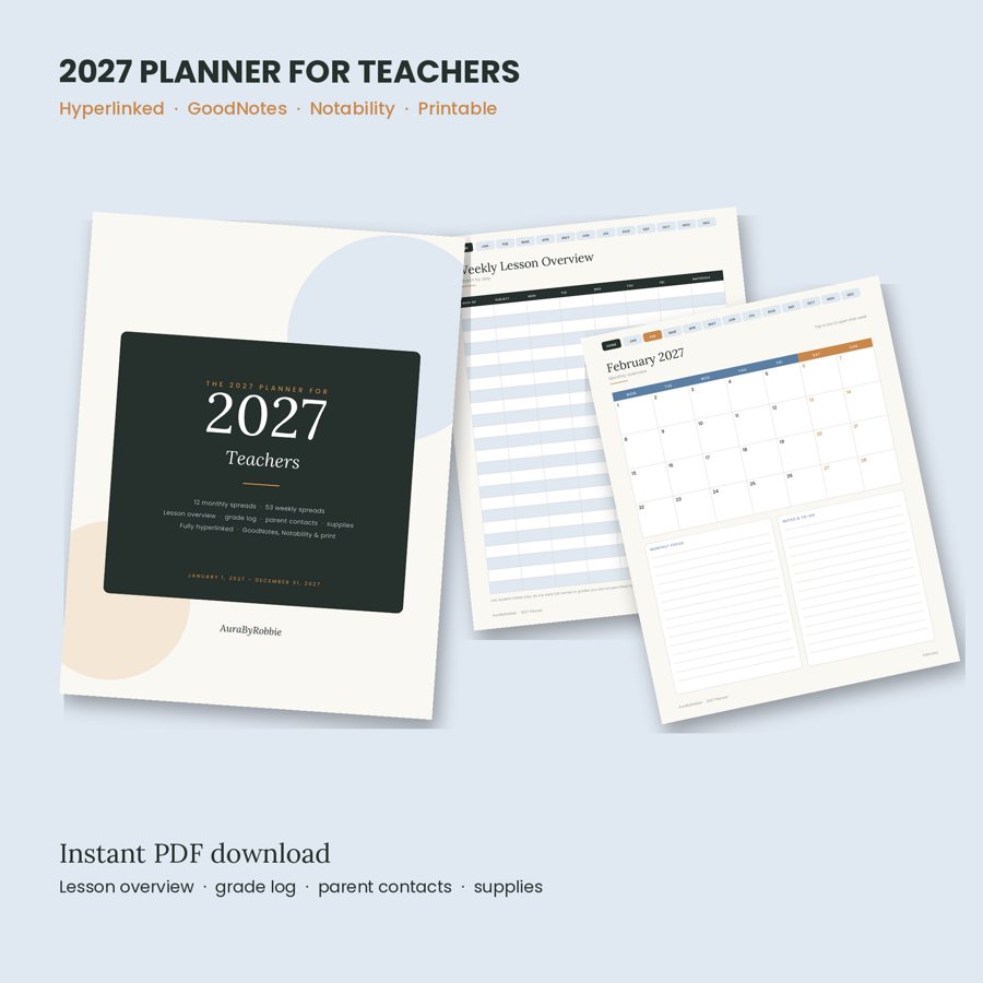 2027 Planner for Teachers