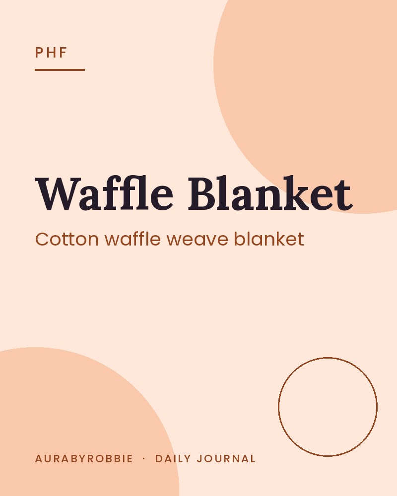 PHF 100% Cotton Waffle Weave Blanket