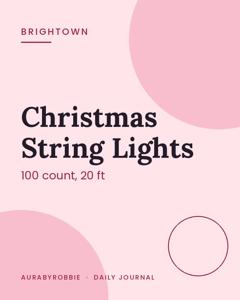 Brightown Christmas Lights, 100 Count 20Ft String Lights